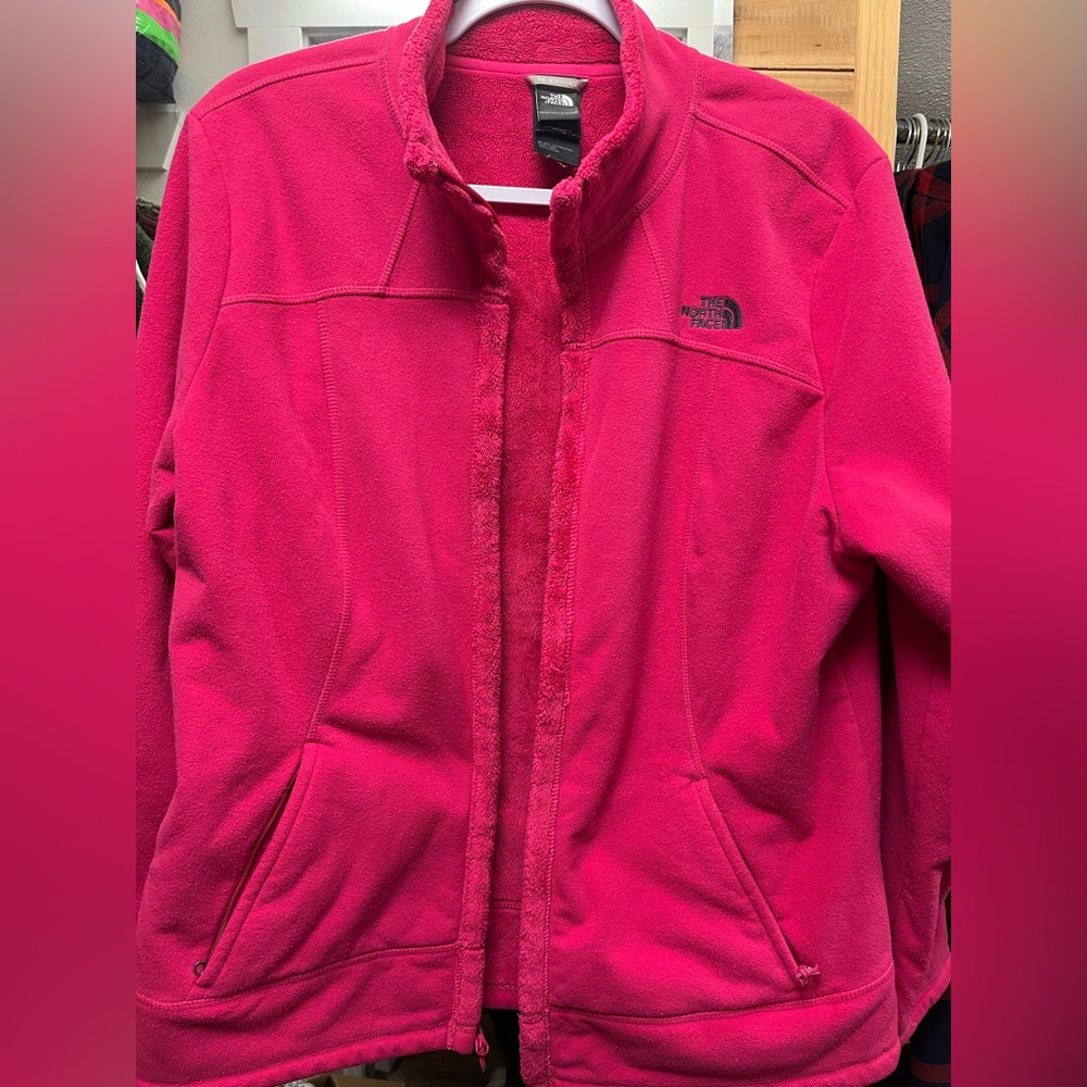 The North Face Vibrant Pink Fleece Jacket XL
